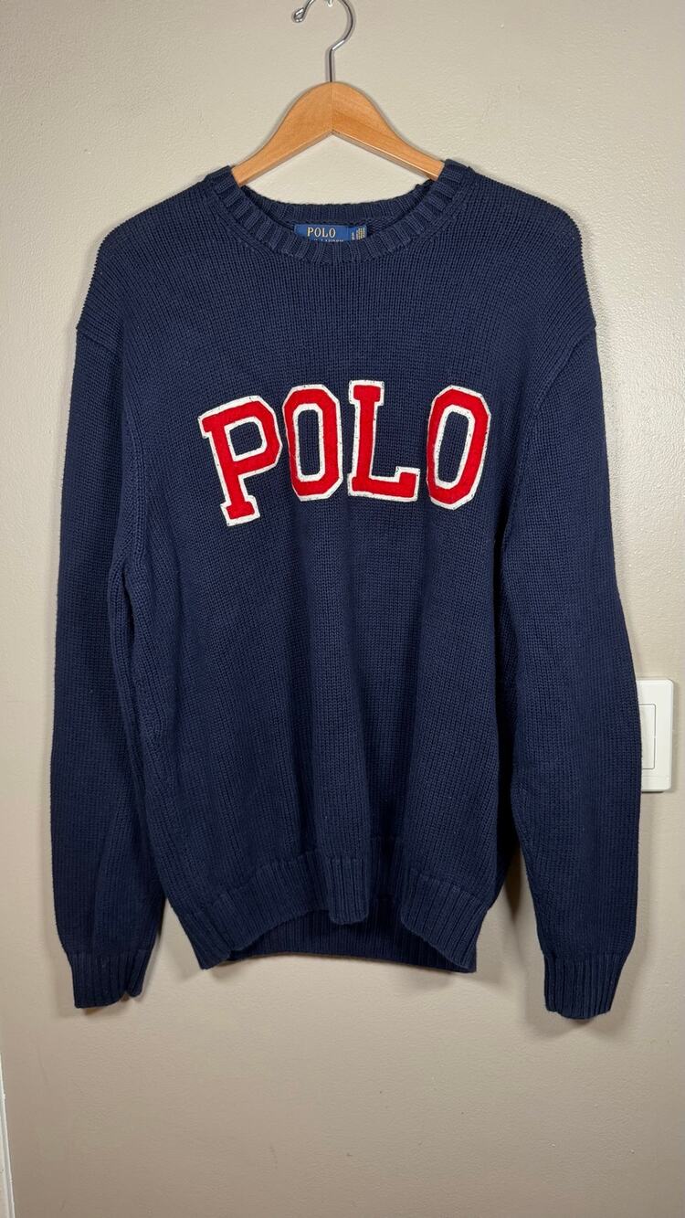 Polo Ralph Lauren Polo Applique Logo Crew Knit Sweater XL